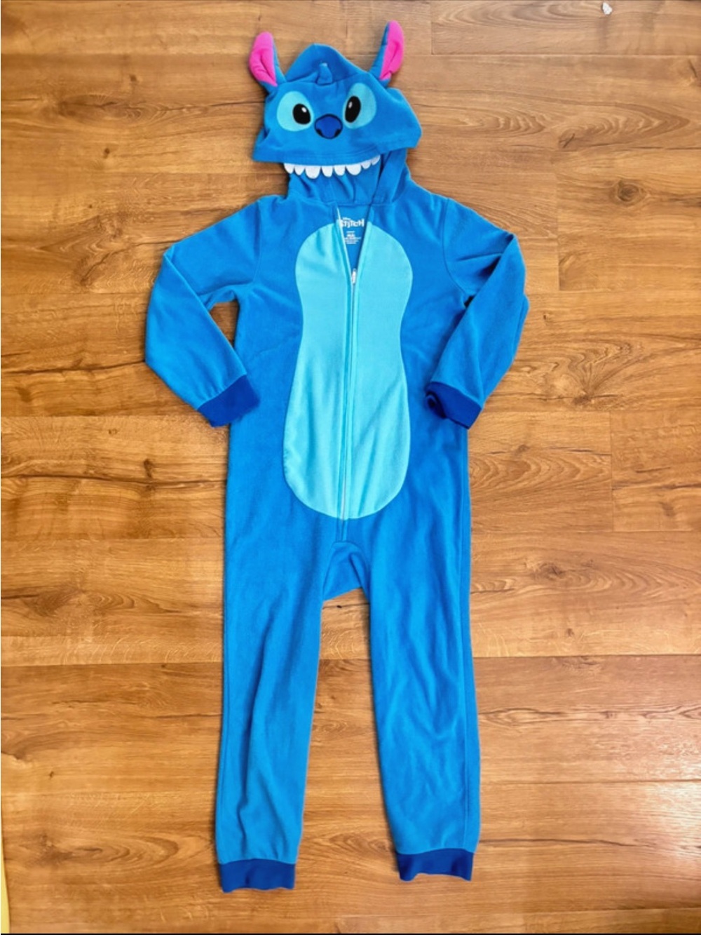 Disney Blue Stitch Hooded One-Piece Pajamas